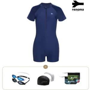 [롯데백화점]레노마 여성 홀로그램 반팔 아쿠아2부 반신수영복수경수모세트 LS2D872SET_NV