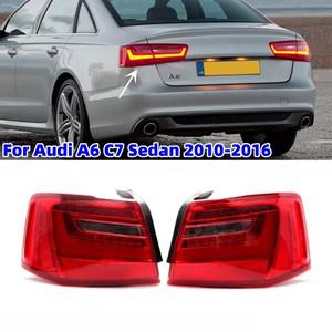 아우디 A6 C7 세단 2012 2013 2014 2015 2016 LED 리어 테일 라이트, 브레이크 리버스 범퍼 스톱 안개등, 4
