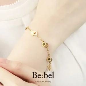 순금팔찌 3.75g 24k 여자 디자인 여성 라운드 비벨 한돈 1돈