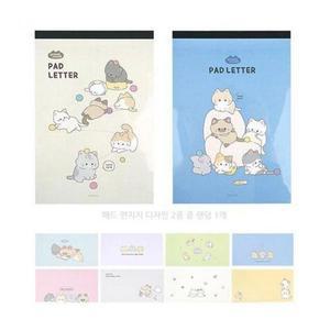 냥냥 편지지(63매)+가로봉투(96매) 패드 세트