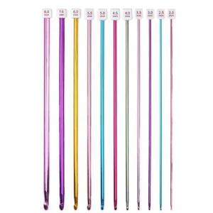 마켓플랜 뜨개질 비비드 롱코바늘 11종세트