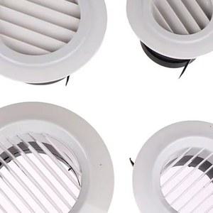 시스템 공기 1PC 루버 환풍구 배출구 신선 에어 그릴 주방 욕실 덕트 구멍 천장 벤트 커버 원형 조절식