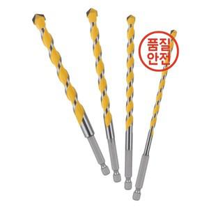 디버링 모따기벽돌 콘크리트 드릴 비트 4개 1/4인치 육각 섕크 클래스/벽돌/플라스틱/시멘트/타일 산업용