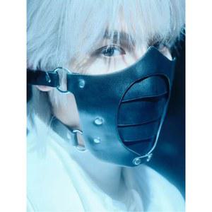 황명호 같은 마스크 고딕 다크펑크 업 오토바이 금욕계 모 가죽
