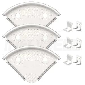 미러 선반 초 강력 압착식 흡착 패드 무타공 욕실 화장실 주방 코너 다용도 틈새 거치대 멀티 선반 3세트