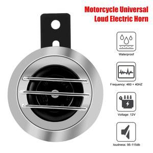 오토바이 전기 경적 키트 라운드 스피커 신호 시끄러운 모토