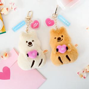 키키쿼카 러빙유 하트 커플 키링 인형 열쇠고리 가방고리 커플템