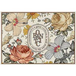 현관 빈티지 매트 코일 발코니 바닥매트 북유럽 플라워 발판