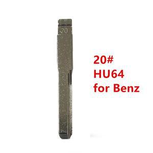 자동차 키 블레이드 금속 언컷 블랭크 플립 원격 벤츠용 Keydiy KD Xhorse VVDI JMD 리모컨 10 개 # HU64