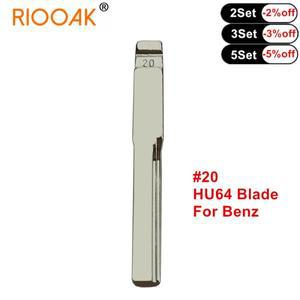 10개 교체용 리모컨 플립 블레이드 미절단 # 벤츠 C E용 KD 원격 자동차 키 블랭크 언컷용 20 HU64