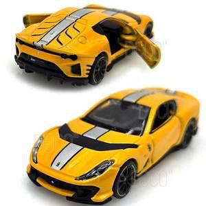 1:64 스피드아이콘 페라리 812 컴페티치오네 옐로우 프리휠 미니카 다이캐스트