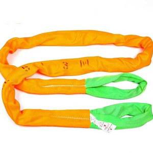 크레인 슬링 밸트 슬링바 10톤 이중 밧줄 링형 오렌지 산업용 인양 쇠사슬 15t 견인