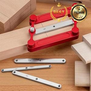 ABUL-센터 게이지 스테인레스 스틸 목공 계획 라인 마킹 도구 센터 스크라이브 오프셋