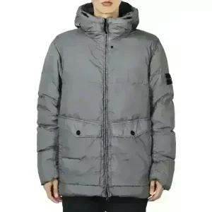 디몬트 스톤 남성 와펜 패치 크링클랩스 후드 패딩 자켓(시멘트) K2S15 4100011 S0A23 V006B