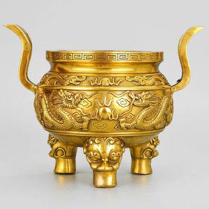 놋화로 향로 구리 장식 황동 그릇 제사 화롯대 골동품 빈티지 불교 용품