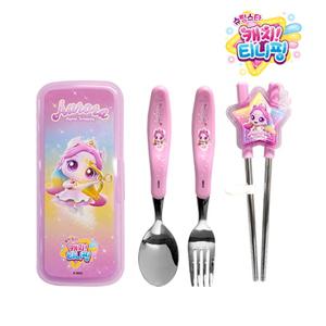 슈팅스타 캐치티니핑 무소음 교정젓가락 풀세트 오로라핑 아동 유아 어린이 숟가락 수저세트