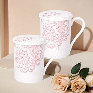 [대구백화점] [한국도자기]본차이나 국화문 2인 뚜껑머그세트