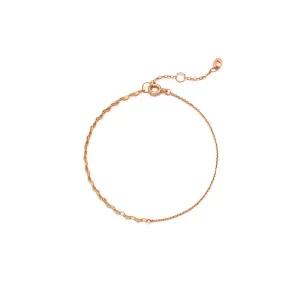 [롯데백화점]티르리르 14K 핑크골드 심플 하프 체인 팔찌 TBSK4P21016M