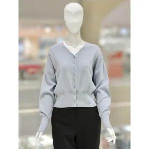 [JJ지고트](의정부점)볼륨 슬리브 브이넥 크롭 가디건 GP9R1CD501