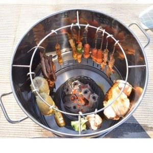 숯불 삼겹살 만들기 고기걸이 스테인레스 화덕 숯불화로대 뚜껑 스텐항아리 바베큐