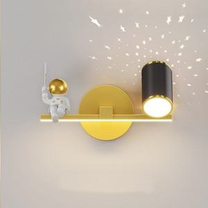 어린이 방 우주 비행사 벽 램프 실내 북유럽 led 아이 조명 유치원 벽 sconces 침실 머리맡 밤 화장대 조명