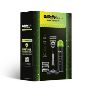 질레트 랩스 딥 클렌징바 5중날 면도기 면도날4 젤1 세트