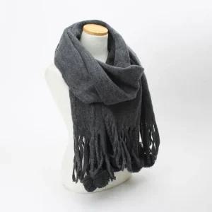 고품질 프랑 방울 니트 목도리 겨울 머플러 여성용진그 커플 캐주얼 (WFJ8NW4)