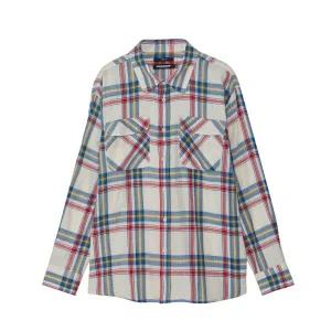 공용)  체크셔츠 (오버핏)_AM1WWH242-RE