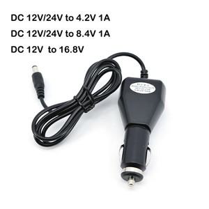 DC 12V 24V를 4.2V 8.4V 16.8V 1A 볼트로 변환하는 차량용 시거잭 전원 충전기 커넥터 케이블 1000mA (1865