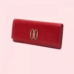 닥스 DCWA2F281R2 ALEXA 레드 가죽 레더 스와르브스키 DD로고장식 장지갑 월렛 3731073