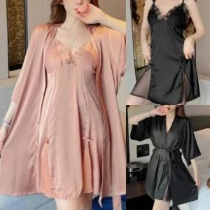 잠옷 가운세트 홈웨어 파자마 슬립 잠옷 신혼 이벤트