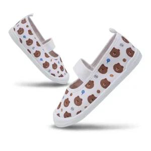 브라운앤프렌즈 패턴 면실내화(브라운)