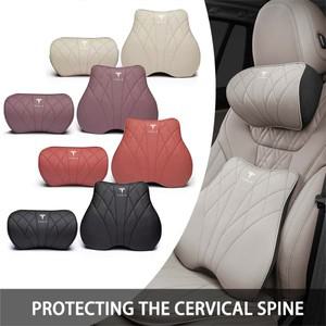 [호환] 메모리폼 자동차 헤드레스트 허리 지지대 시트 쿠션 목 베개 테슬라 모델 3 Y S X 스페이스 X용
