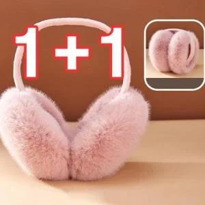 1+1 접이식 겨울 방한 퍼 털 귀마개 큰 귀돌이 이어머프