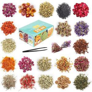 말린 꽃 20봉지, 비누 만들기, DIY 양초 목욕을 위한 100% 천연 허브 키트 - 장미 꽃잎, 라벤더, 나를 잊지 마세요, 릴리움, 재스민, 로즈버드 등 포함