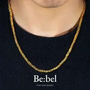 24k 순금 목걸이 37.5g(10돈) 남자 여자 대나무 체인 비벨