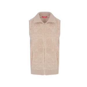 [20%쿠폰][크로커다일 레이디] 퀼팅 텍스처 배색 플리스 베스트_CLDWPF202