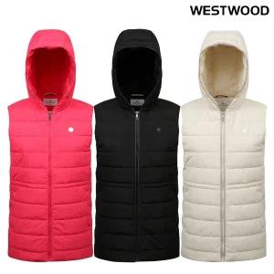 [대구백화점] [웨스트우드]베이직 후드 간절기 여성 패딩 조끼(O3 630)