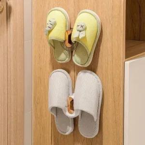 욕실 실내화 거치대 무타공 슬리퍼 정리대 편리한 보관함 (WFJHT6M)