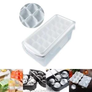 아이스 컨테이너2호 21구/여름/홈카페/얼음/얼음틀/큐스/트레이/냉동실/몰드/보관통/얼음통/각얼음