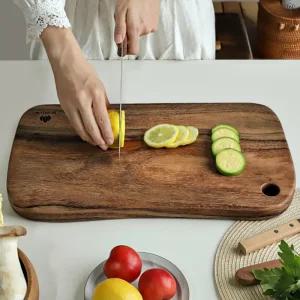 나무 도마 플레이팅 천연 원목 큰 도마 사각 조리도구 가정용
