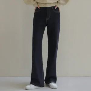 [시크폭스] 보이렌 논페이드 생지데님 부츠컷 팬츠_53DP659