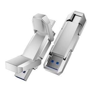[미국배송] ORLIAN 64GB 외장 휴대용 SSD USB 솔리드 스테이트 드라이브 최대 450MB/S 3.2세대 2세대 스테이트 타입 C + 휴대폰/안드로이드 노트북/WINDOWS/MAC 실버용 듀얼 드라이브