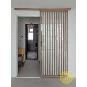 [바른도어]73번 원슬라이딩중문 간살형 영림174 투명강화유리