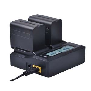파워트러스트 2팩 7200mAh NP-F970 NP-F960 배터리 및 LED 듀얼 고속 배터리 충전기 소니 NP-F550 NP-F570 NP-F750 NP-F770 NP-F930 NP-F950 핸디캠코더, LED 비디오 조명