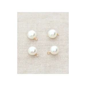패션스타트 베이직 진주 단추 10mm 4개입 골드