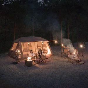 [네이처하이크] 빌리지 13 릿지 자동 텐트 티타늄 블랙코팅 캐빈형 쉘터 오토 캠핑 감성 패밀리 원