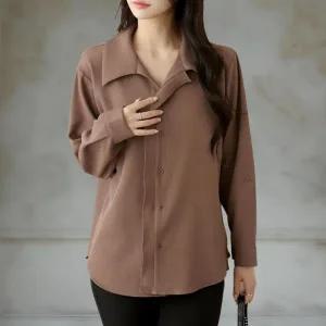 [다잇템] 여성 FW 힙가리 빅사이즈 블라우스 출근룩 롱슬리브 셔츠