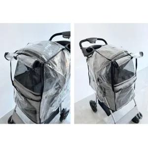 장마철 반려견산책 강아지 유모차 레인커버 접이식 애완