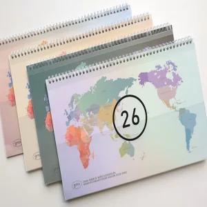 2026년 월드와이드 스케줄러 독서 세계지도 100일도전